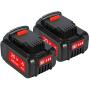 2PACK 6.0Ah 20 Volt DCB205 Battery Lithium-ion Replacement for Dewalt 20V Battery DCB200 DCB206 DCB206-2 DCB204 DCB204BT-2 DCB203 DCB201 DCB205-2 DCB180 DCD985B DCD771C2 DCS355D1 DCD790B