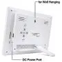 【Upgraded】 Digital Calendar Alarm Day Clock - with 8'' Large Screen Display, am pm, 5 Alarm, for Extra Large Impaired Vision People, The Aged Seniors, The Dementia, for Desk, Wall Mounted, White