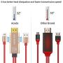 Compatible with iPhone iPad to HDMI Adapter Cable,4K Digital AV Adapter HDTV Connector Cord . Compatible with iPhone 12/11/ X/ XR/ 8 /7 /6Plus, iPad Pro Mini Air to HDTV Projector Monitor( Gold)