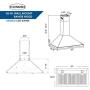 Cosmo COS-63190S 36 in. Wall Mount Range Hood Ductless Convertible Duct Permanent Filters, Soft Touch Controls, LED Lights, in Stainless Steel