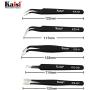 Precision Tweezers Set, Kaisi 12 PCS ESD Tweezer Set, Anti-Static Stainless Steel Tweezers Kit Curved Tweezers for Craft, Jewelry, Electronics, Laboratory Work