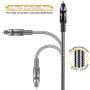 Digital Optical Audio Toslink Cable 6ft, JYFT, S/PDIF Port, 24K Gold Plated Connectors, for Home Theater, Sound Bar, TV, PS4, Xbox, Playstation, 1Pack