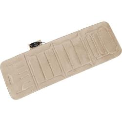 Relaxzen 10-Motor Massage Plush Mat with Heat and Extra Foam, Beige