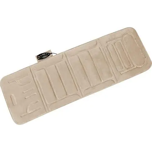 Relaxzen 10-Motor Massage Plush Mat with Heat and Extra Foam, Beige