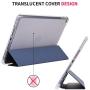 HFcoupe iPad 8th Generation Case 10.2 inch iPad 7th Generation Case with Pencil Holder, Trifold Stand Smart Cover with Slightly Soft TPU Back for iPad 8 Gen 2020 & 7 Gen 2019 - Navy Blue
