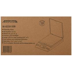 Accuteck 50 lb All-in-One Black Digital Shipping Postal Scale with Adapter (W-8250-50B)