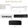 Blue Light Blocking Reading Glasses DONGDI Unisex Anti Eye Strain Computer Reading Frames with Spring Hinge Reading Eyewears for Women Men (Transparent,+2.5)