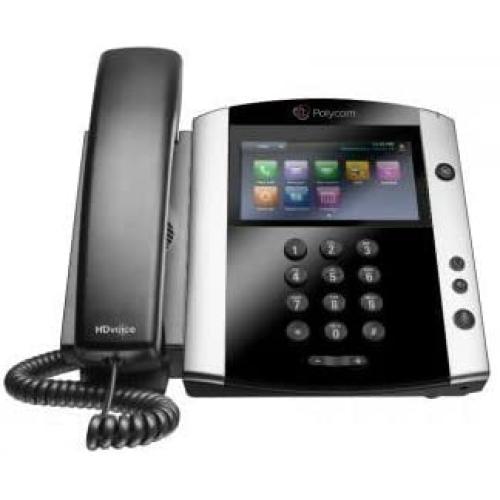 Polycom VVX 601 Corded Business Media Phone System - 16 Line PoE - 2200-48600-001 - AC Adapter (Included) - Replaces VVX 600 (Renewed)