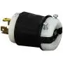Hubbell HBL2721 Locking Plug, 30 amp, 3 Phase, 250V, L15-30P, Black and White