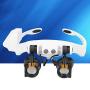 Multifunctional Head Mount LED 21 Combination Magnifier Lighted Headband Magnifying Glass with Replaceable Lens for Inspection Jewelry Clock Electronics Repair Glass Loupe