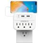 Wall Charger Outlet Extender, ONSINCO 3-Outlet Surge Protector Multi Plug Outlet with 3 USB Wall Charger(Total 3.4A), Outlet Adapter for Home, Office and School