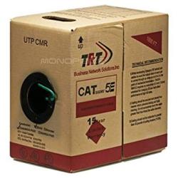 Monoprice 1000FT 24AWG Cat5e 350MHz UTP Solid, Riser Rated (CMR), Bulk Ethernet Bare Copper Cable - Green