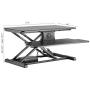 TechOrbits Electric Standing Desk Converter Workstation Rise-X E Motorized Stand Up Desk Riser for a Sit Stand Desk - Height Adjustable Computer Table for Standing Desks - 32” Work Surface, Black