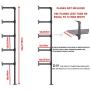 Industrial Wall Mount Iron Pipe Shelf Bracket,Vintage Retro Black DIY Open Bookshelf, Storage Shelves, Ceiling Hung Shelves for Home Kitchen Office(2PcsX5Tier,70'' Tall,12''deep,Hardware Only)
