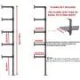 Industrial Wall Mount Iron Pipe Shelf Bracket,Vintage Retro Black DIY Open Bookshelf, Storage Shelves, Ceiling Hung Shelves for Home Kitchen Office(2PcsX5Tier,70'' Tall,12''deep,Hardware Only)