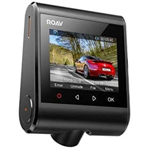 Roav Dash Cam by Anker, Full HD 1080p Resolution, Sony Starvis Sensor, Built-in GPS, Wi-Fi, Nighthawk Vision, Wide-Angle Lens, Motion Detection, Parking Mode, SD Card NOT Includ
