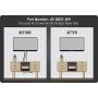 DataComm Electronics, Inc. 45-0023-WH Recessed Pro-Power Kit with Straight Blade Inlet - White, 2 gang with Power Kit
