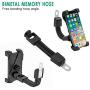 Leagway Motorcycle Phone Holder, Motorcycle Motorbike Phone Mount Holder Handlebar for 3.5-6.5 inch iPhone 8 7 6 6s 7Plus 5 5s, Samsung Galaxy S5 S6 S7 S8 Smartphones, 360 Degree Rotation (Black)