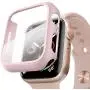 pzoz Compatible for Apple Watch Series 6/5 /4 /SE 40mm Case with Screen Protector Accessories Slim Guard Thin Bumper Full Coverage Matte Hard Cover Defense Edge for Women Men GPS iWatch (Pink)