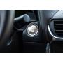 iJDMTOY 2pc Set Silver Aluminum Keyless Engine Push Start Button & Surrounding Decoration Ring Compatible With Mazda 3 6 CX-3 CX-5 CX-9 MX-5 w/Push Start Engine Feature