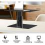 BoYata Monitor Riser Stand, Adjustable Height Metal Desktop Stand Storage Organizer Compatible with TV, PC, Laptop, Computer, iMac, and All Screen Display-Black