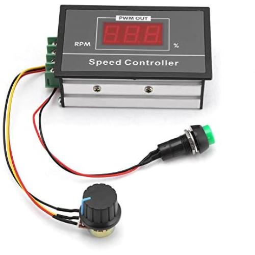 Yosooo DC 6-60V 12V 24V 36V 48V 30A Adjustable PWM Motor Speed Controller Digtal Display DC Motor Control Governor Start Stop Switch