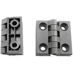 Pro Bamboo Kitchen 2pcs Plastic Four Corner Hinge Black Plastic Cabinet Door Reinforced Ball Bearing Hinge for Wooden Electrical Appliances, Electronic Products, Furniture, Lamps, Railings