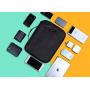 Electronic Organizer, BAGSMART Accessories Organizer Travel Double Layer Electronics Bag Large for 10.5 inch iPad Pro, Adapter, Cables, Black