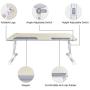 Laptop Bed Tray Table, Nearpow Adjustable Laptop Bed Stand, Portable Standing Table with Foldable Legs, Foldable Lap Tablet Table for Sofa Couch Floor - Medium Size