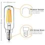 Dimmable E12 LED Bulb Set: 4 Watt, 3000K Warm White Lightbulbs - 40W Equivalent – Chandelier Light Bulbs – T6 Shape - 400 Lumen - UL Listed - Indoor or Outdoor LED Candelabra Bulb Set - 6 Pack