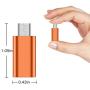 USB C to Micro USB Adapter, (4-Pack) Type C Female to Micro USB Male Convert Connector Support Charge & Data Sync Compatible with Samsung Galaxy S7/S7 Edge, Nexus 5/6 and Micro USB Devices (Orange)