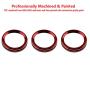 Climate Control Knob Covers for Wrangler JL， HVAC Radio Tuner Control Knobs Covers Trim Ring Bezels Interior Upgrade Kit，Compatible with Jeep Wrangler JL & Gladiators JT (2018-2021) - Red