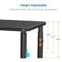 Monitor Stand Riser - 3 Height Adjustable Monitor Stand for Laptop, Computer, iMac, PC, Printer, Desktop Ergonomic Metal Monitor Riser Stand with Mesh Platform for Airflow by HUANUO