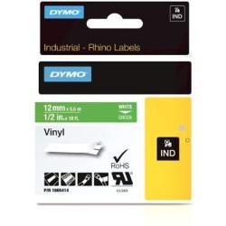 DYMO Rhino Adhesive Vinyl Label Tape, 1/2-inch, 18-foot Cassette, Green (1805414)