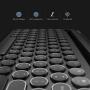 Multi-device Bluetooth keyboard, Jelly Comb Rechargeable Wireless Bluetooth Keyboard Switch to 2 Devices for Cellphone, Tablet, PC, Smart TV, Macbook iOS Android Windows-B046 (Black)