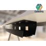 Under Desk Cable Management Tray (Pack of 2), Black, 2 Mounting Options Tape/Screws, Organizer Rack for Cords/Wires/Power Strip/Power Bricks, Built Sturdy and Wide to Fit All Your Under Desk Clutter
