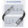 Lightning to 3.5mm Audio Cable 6FT, JSAUX [Apple Mfi Certified] iPhone Headphones Jack Lightning to Aux Cord Compatible with iPhone 12/12 Mini/12 Pro/12 Pro Max/11 Pro/11 Pro Max/X/XR/XS Max/8/7-Grey