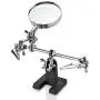 3X Helping Hand Magnifier Station Soldering Iron Base Stand with 2 Clips Clamp & 3X Magnifying Glass for Electronic Handcraf Hobbies and Watch Jewelry