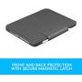 Logitech SLIM FOLIO PRO Backlit Bluetooth Keyboard Case for iPad Pro 12.9-inch (3rd and 4th gen) - Graphite
