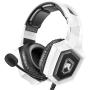 RUNMUS Gaming Headset for PS4, Xbox One, PC Headset w/Surround Sound, Noise Canceling Over Ear Headphones with Mic & LED Light, Compatible with PS5, PS4, Xbox One, Switch, PC, PS3, Mac, Laptop, White
