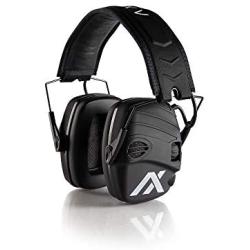 AXIL TRACKR All Purpose Earmuffs | True Noise Isolation, Sweat & Water Resistant with Built-in 2-Directional Microphone, Used for Tactical, Auto Racing, Shooting, Hunting, Industrial, Construction