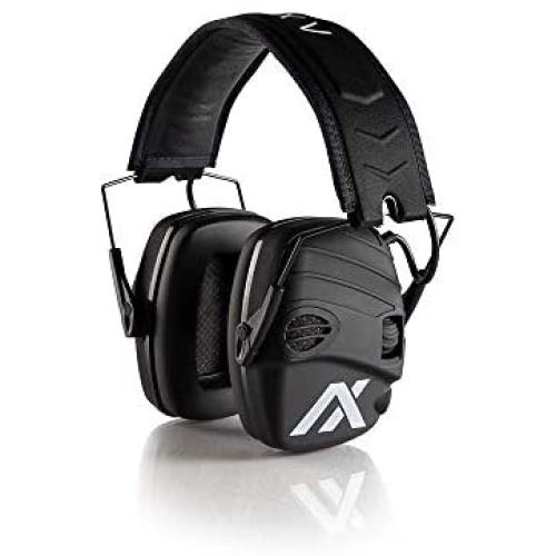 AXIL TRACKR All Purpose Earmuffs | True Noise Isolation, Sweat & Water Resistant with Built-in 2-Directional Microphone, Used for Tactical, Auto Racing, Shooting, Hunting, Industrial, Construction