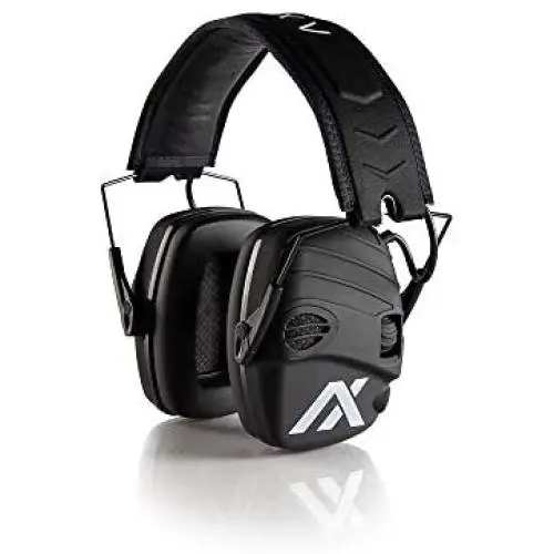 AXIL TRACKR All Purpose Earmuffs | True Noise Isolation, Sweat & Water Resistant with Built-in 2-Directional Microphone, Used for Tactical, Auto Racing, Shooting, Hunting, Industrial, Construction