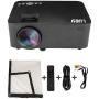 Luby Portable Movie Projector with Free Projector Screen Perfect for Fun Camping Neighborhood Gathering Backyard Movie