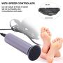 Electronic Foot File (Adjustable Speed) with 60pcs Replacement Sandpaper Disk, Powerful Electric Callus Remover Pedicure Tool for Men Women Dead Hard Dry Skin (Silver Gray)