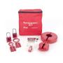 Zing Green Products 2732 RecycLockout Lockout Tagout Kit with Aluminum Padlocks, 12 Component, Valve Lockout, Red