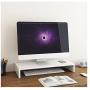 WUDENHOM Computer Monitor Riser Wood, Universal Screen TV Printer Laptop Shelf Stand Riser Desk Clamp Organizer Save Space Monitor Stand for Home Office Dorm Workspace E-Sports(White)