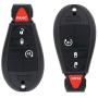 ANGLEWIDE Car Key Fob Keyless Entry Remote Replacement for 15-17 Ram 1500 2500 3500 4000 4500 5500 (FCC GQ4-53T) 4 Buttons Black 2pad