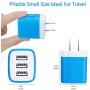 USB Wall Charger, Hootek 2Pack Wall Plug 3.1A 3-Multi Port USB Charger Adapter Charging Block Cube Brick Compatible iPhone 11 Pro/XR/XS/X/8/7 Plus, iPad, Samsung S20 FE S10 S9 S8+ A80 A71 Note20 Ultra