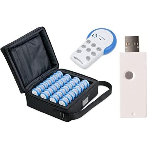 Elmo 1335-32 Model CRV-32 Student Response System; Includes: 32 Sets of Clicker, Wireless Adapter, Image Mate Accent for SRS Software and Carrying Bag